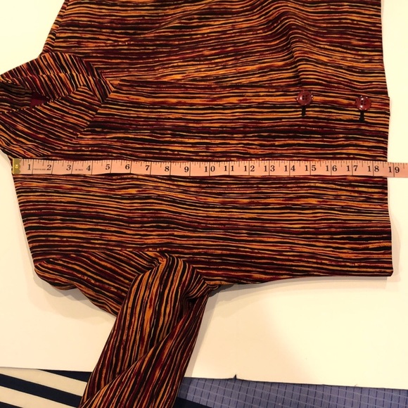 RARE - Linda Allard for Ellen Tracy - Vintage 100% Silk Abstract Bolero Jacket - Picture 7 of 10